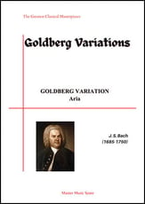 Goldberg Variation. Aria piano sheet music cover